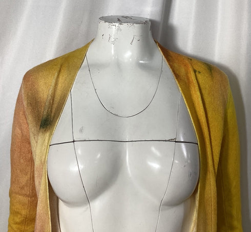 Women's Jason Wu Collection Watercolor Tie Sweater in Yellow Cashmere