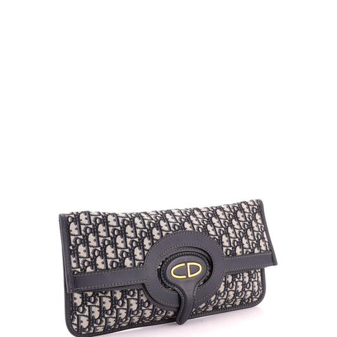 Fold Over Clutch Oblique Canvas