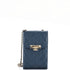 Golden Class Phone Holder Crossbody Bag Quilted Caviar