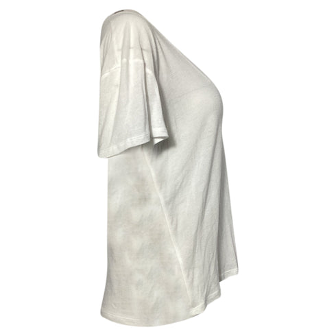 Women's Anine Bing V-neck T-shirt in White Silk