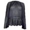 Women's Zimmermann Mesh Striped Blouse in Navy Blue Polyester