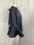 Women's Zimmermann Mesh Striped Blouse in Navy Blue Polyester