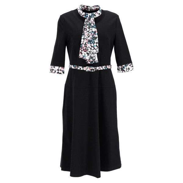 Women's Erdem Gilliam Floral-print Dress In Black Viscose
