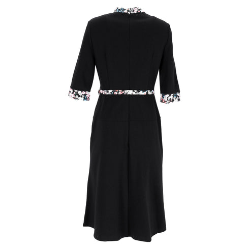 Women's Erdem Gilliam Floral-print Dress In Black Viscose