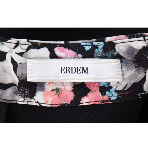 Women's Erdem Gilliam Floral-print Dress In Black Viscose