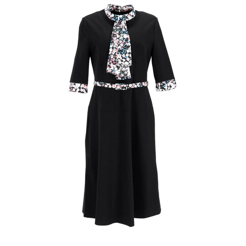 Women's Erdem Gilliam Floral-print Dress In Black Viscose