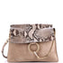 Faye Shoulder Bag Python and Suede Medium