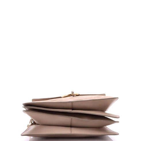 Faye Shoulder Bag Python and Suede Medium