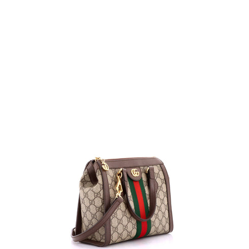 Ophidia Top Handle Tote GG Coated Canvas Small