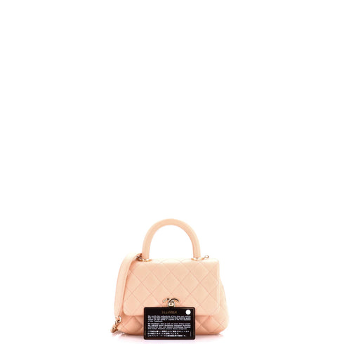 Coco Top Handle Bag Quilted Caviar Extra Mini