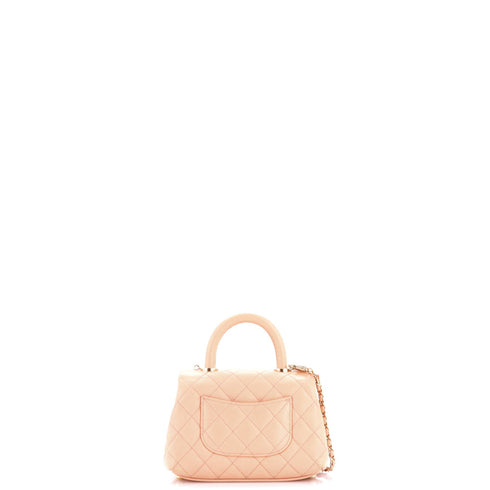Coco Top Handle Bag Quilted Caviar Extra Mini