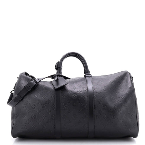 Keepall Bandouliere Bag Monogram Shadow Leather 50