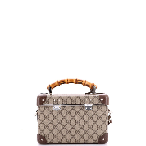Bamboo Globe-Trotter Vanity Case GG Coated Canvas