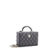 Top Handle Box Bag Quilted Lambskin Small