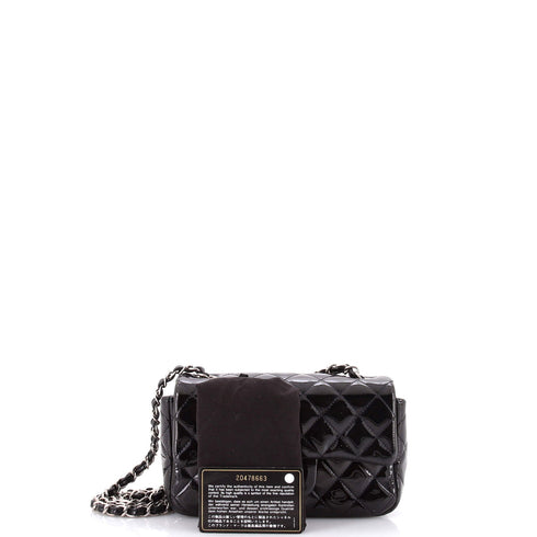 Classic Single Flap Bag Quilted Patent Mini
