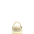 Kelly Top Handle Shopping Bag Quilted Metallic Lambskin Mini