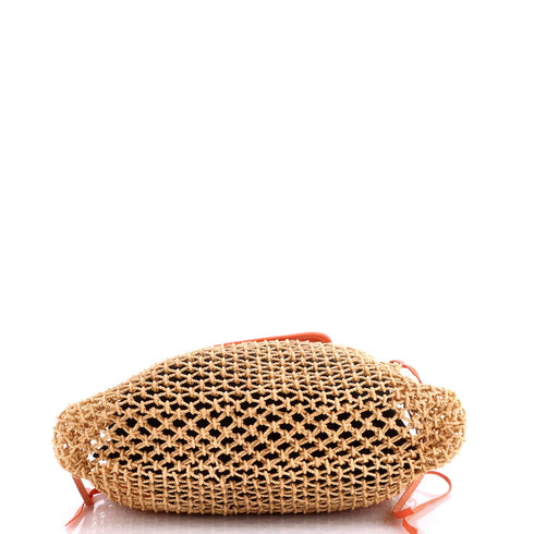 Aligre Bag Raffia Net with Coated Canvas