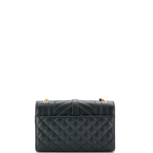 Classic Monogram Envelope Satchel Mixed Matelasse Leather Small