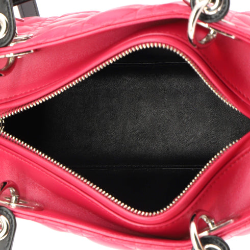 Tricolor Lady Dior Bag Cannage Quilt Lambskin Medium