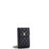 Crystal CC Flap Phone Holder Crossbody Bag with AirPods Pro Case Quilted Caviar
