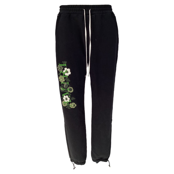 Men's Amiri Logo-Embroidered Sweatpants in Black Cotton
