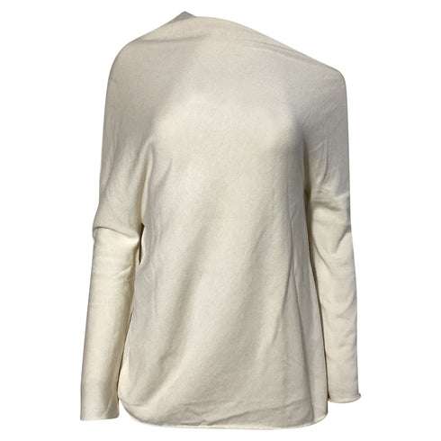 Women's The Row Off The Shoulder Sweater in Cream Cotton