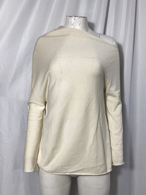 Women's The Row Off The Shoulder Sweater in Cream Cotton