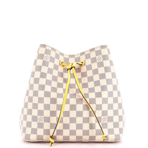 NeoNoe Handbag Damier with Leather MM