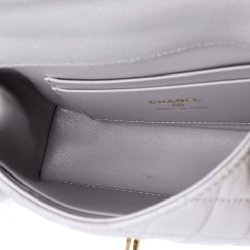 Coco Top Handle Clutch with Chain Quilted Caviar Mini