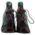 Women's Roland Mouret Snake Print Lace Up Sandals in Green Leather