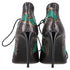 Women's Roland Mouret Snake Print Lace Up Sandals in Green Leather