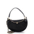 Half Moon Clutch with Chain Mesh with Quilted Lambskin