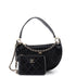 Half Moon Clutch with Chain Mesh with Quilted Lambskin