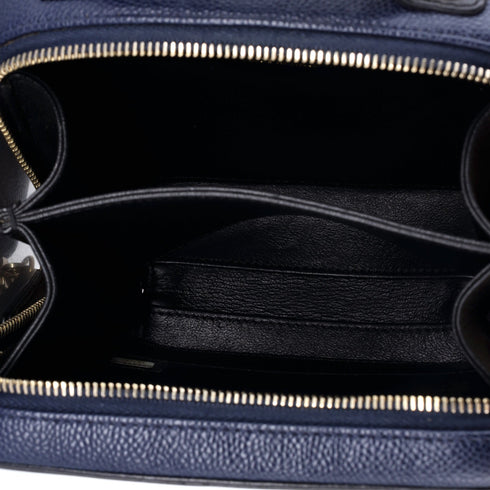 Filigree Vanity Case Quilted Caviar Small