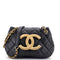 Giant CC Chain Compartment Messenger Bag Quilted Lambskin Small