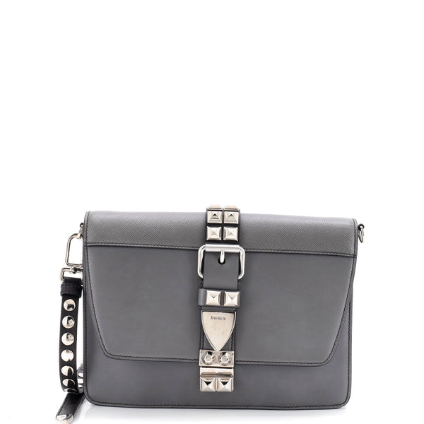 Elektra Shoulder Bag Studded Leather Small