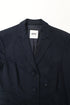 Women's Moschino Wed-Detail Single-Breasted Blazer in Navy Blue Wool