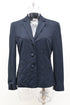 Women's Moschino Wed-Detail Single-Breasted Blazer in Navy Blue Wool