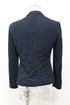 Women's Moschino Wed-Detail Single-Breasted Blazer in Navy Blue Wool