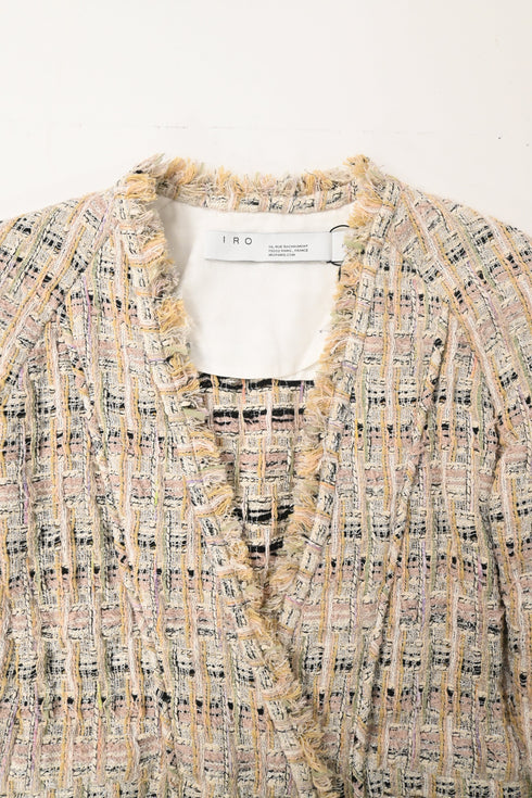 Women's Iro Shavana Frayed-Edge Tweed Jacket In Multicolor Cotton