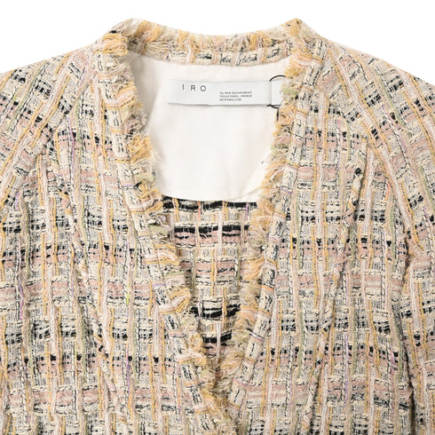 Women's Iro Shavana Frayed-Edge Tweed Jacket In Multicolor Cotton
