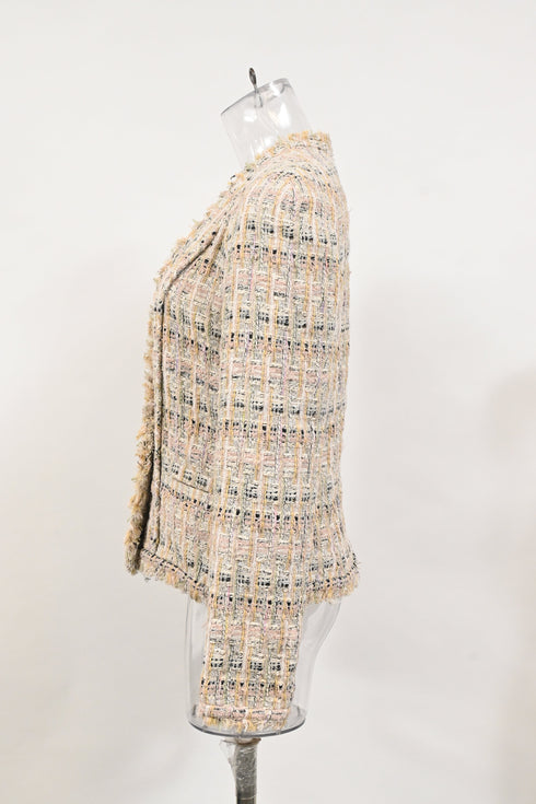 Women's Iro Shavana Frayed-Edge Tweed Jacket In Multicolor Cotton
