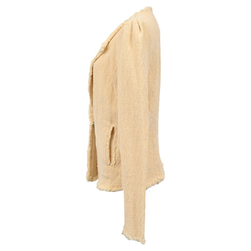 Women's Iro Rosia Tweed Knit Jacket in Beige Cotton