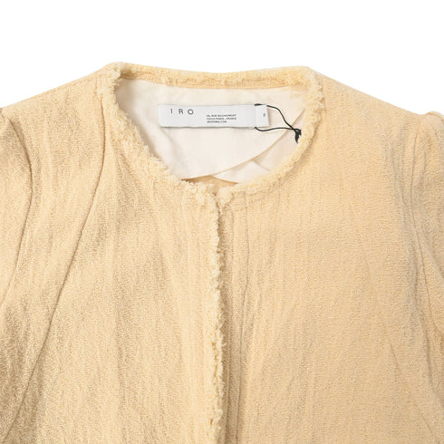 Women's Iro Rosia Tweed Knit Jacket in Beige Cotton