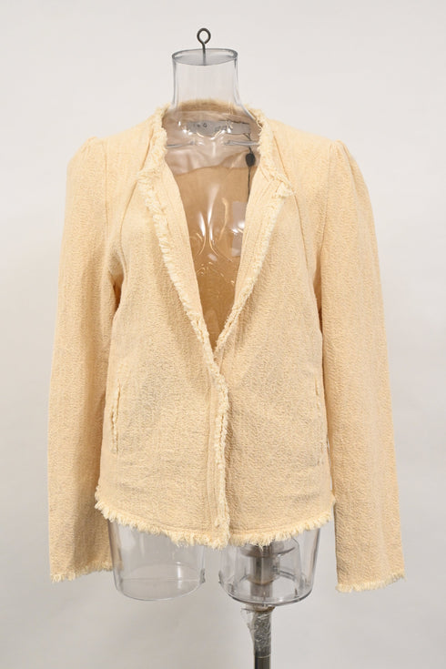 Women's Iro Rosia Tweed Knit Jacket in Beige Cotton