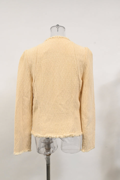 Women's Iro Rosia Tweed Knit Jacket in Beige Cotton