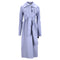 Women's Jil Sander Secured Button Belted Trench Coat in Purple Cotton