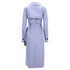 Women's Jil Sander Secured Button Belted Trench Coat in Purple Cotton
