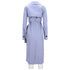 Women's Jil Sander Secured Button Belted Trench Coat in Purple Cotton
