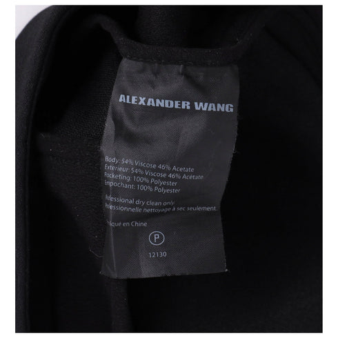Women's Alexander Wang Drawstring Straight-Leg Trousers in Black Viscose